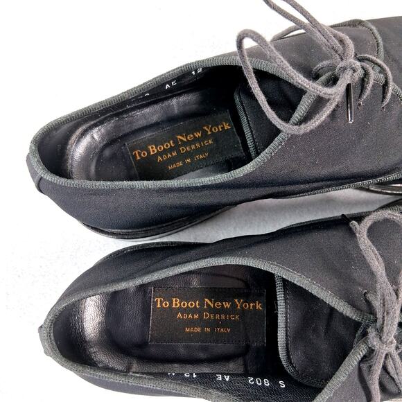 To Boot New York Lace Up Loafers Shoes Men\'s 12M Black Made in Italy main image 4